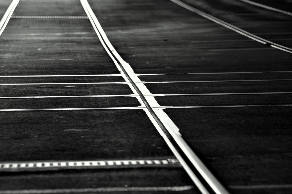 Tram railway line Melbourne Victoria Australia