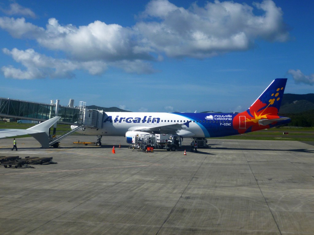 Avion airbus Aircalin Tontouta airport New Caledonia F-OZNC