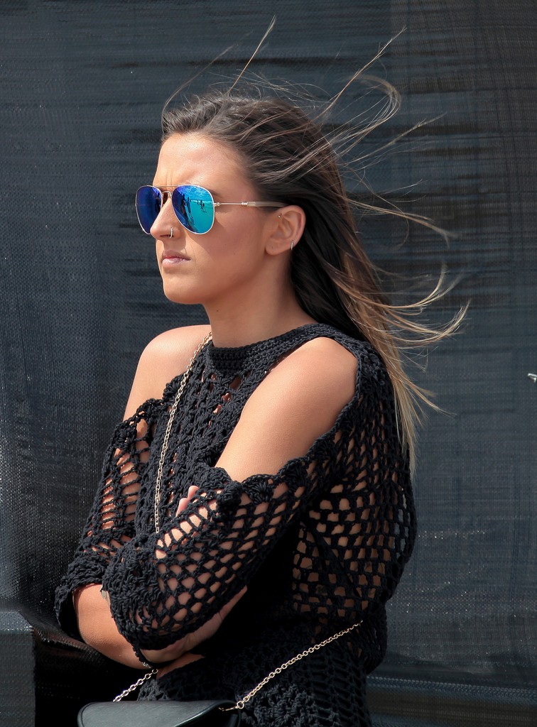 Wind in the hair sunglasses Ray-ban sexy woman Melbourne City Australia
