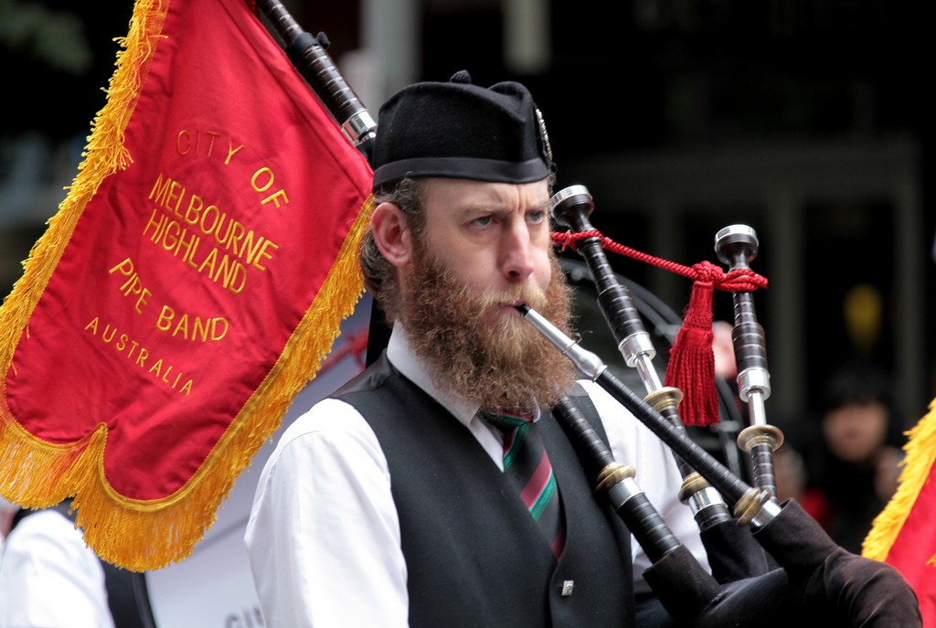 Australia Day 2015 Melbourne Victoria Highland pipe band