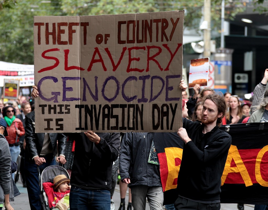 Australia Day 2015 Melbourne Victoria Invasion day