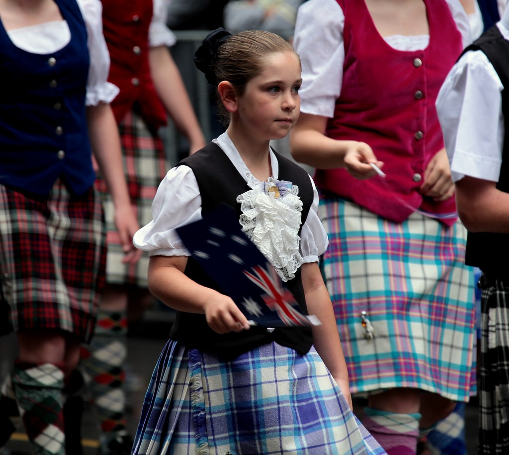 Australia Day 2015 Melbourne Victoria cute young girl