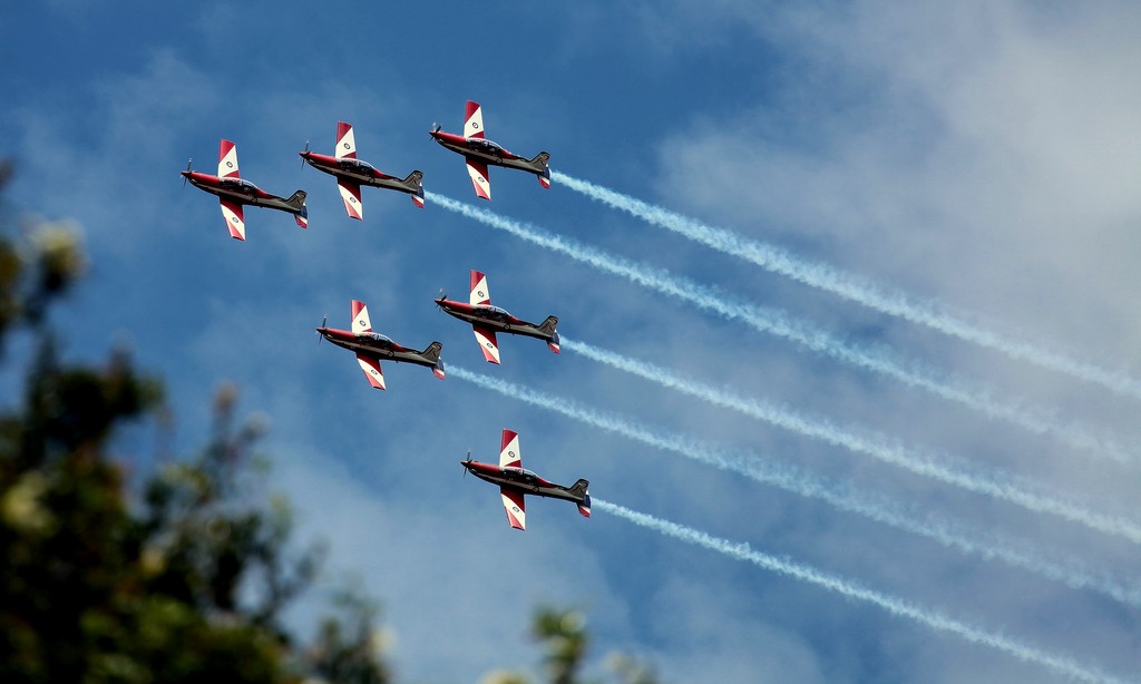 Pilatus PC-9A Australiens de la Patrouille Roulettes Show Aérien