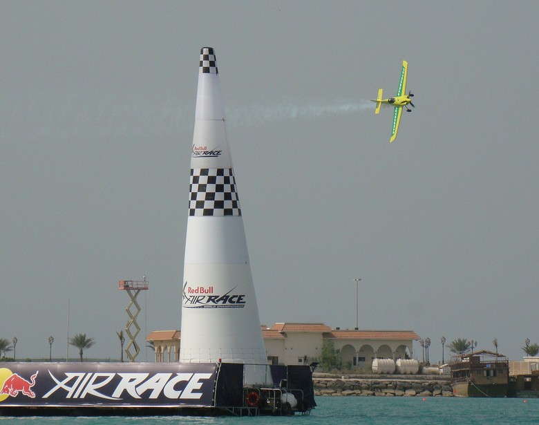 RED BULL AIR RACE 2010 Abu Dhabi UAE air gate international air race rio corniche road slalom course pylon Zivko Edge 540 MXS-R Lycoming engine