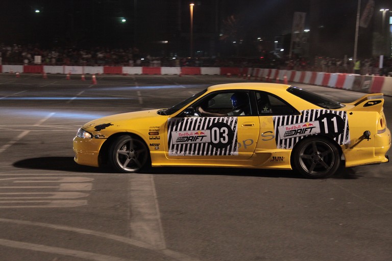 Red bull car park drift 2012 Abu Dhabi United Arab Emirats sport car competition