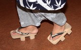 Geta 下駄 Sumo chaussures traditionnelles en bois tournois Tokyo Japon
